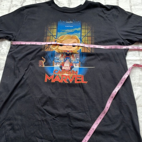 Pop Tees Captain Marvel Tee Shirt - Picture 5 of 7